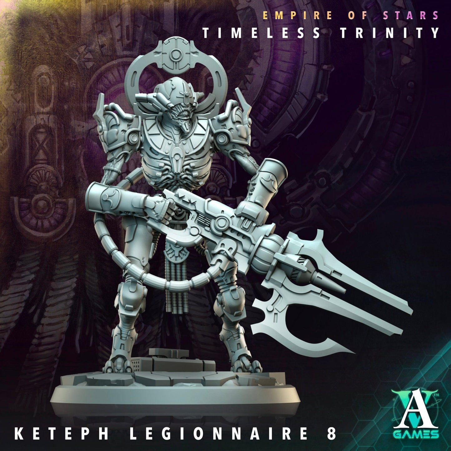 3D Printed Archvillain Games Keteph Vizier Legionnaires Empire of Stars Timeless Trinity 28 32mm D&D - 3D Printing Boss 