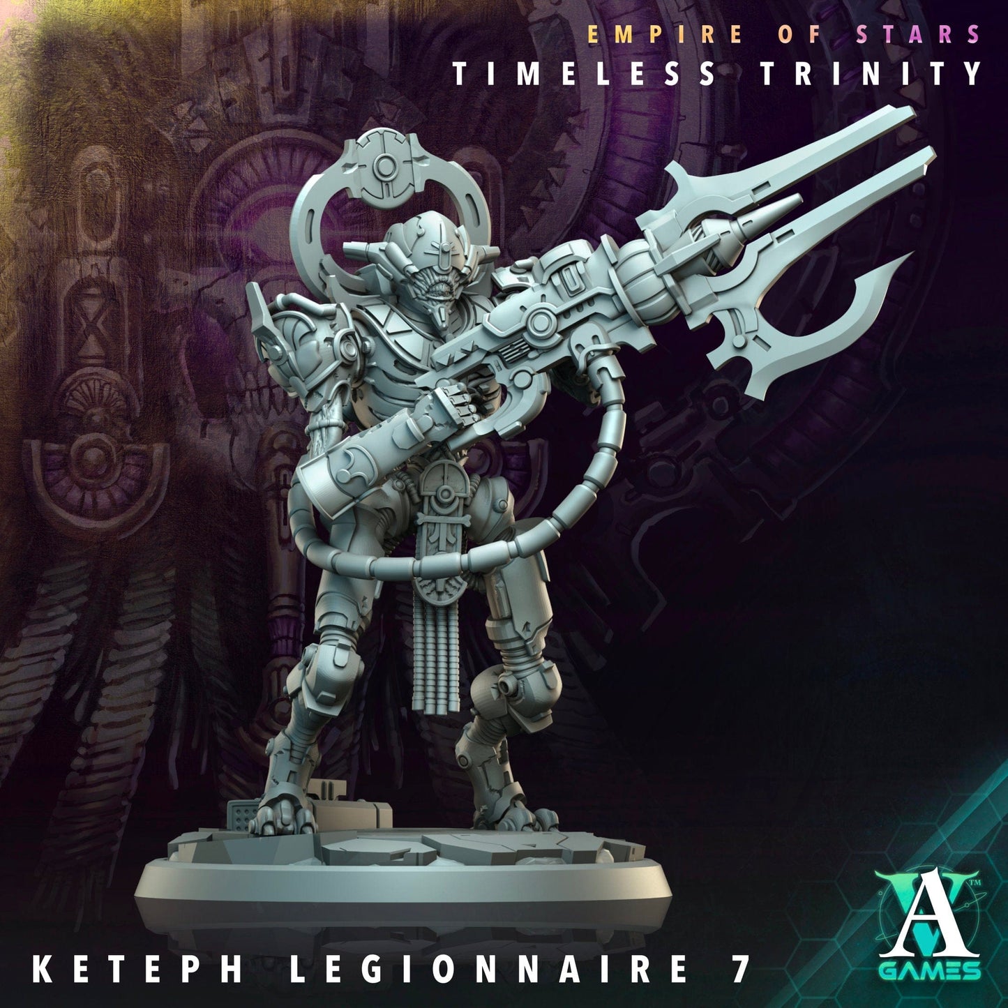 3D Printed Archvillain Games Keteph Vizier Legionnaires Empire of Stars Timeless Trinity 28 32mm D&D - 3D Printing Boss 