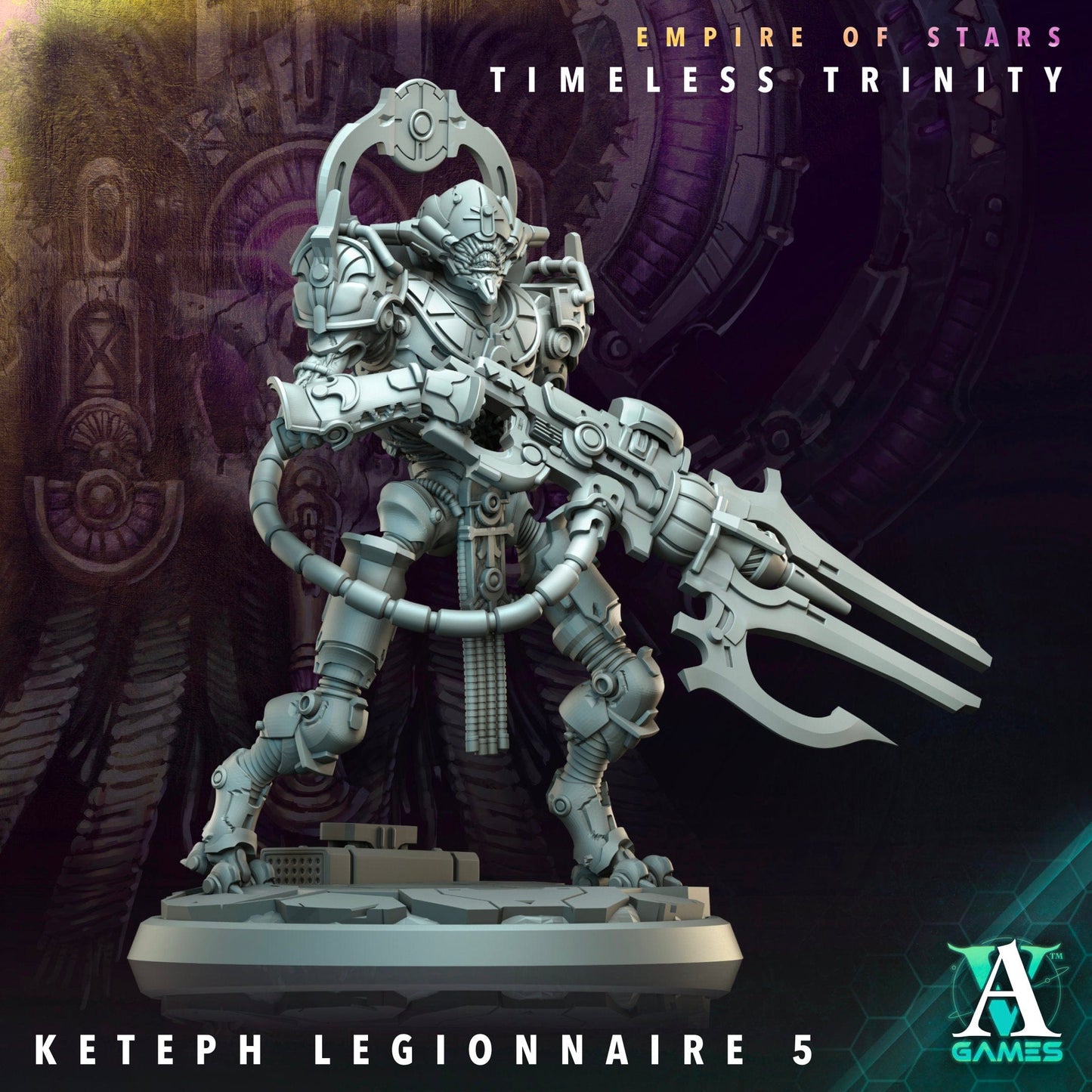 3D Printed Archvillain Games Keteph Vizier Legionnaires Empire of Stars Timeless Trinity 28 32mm D&D - 3D Printing Boss 