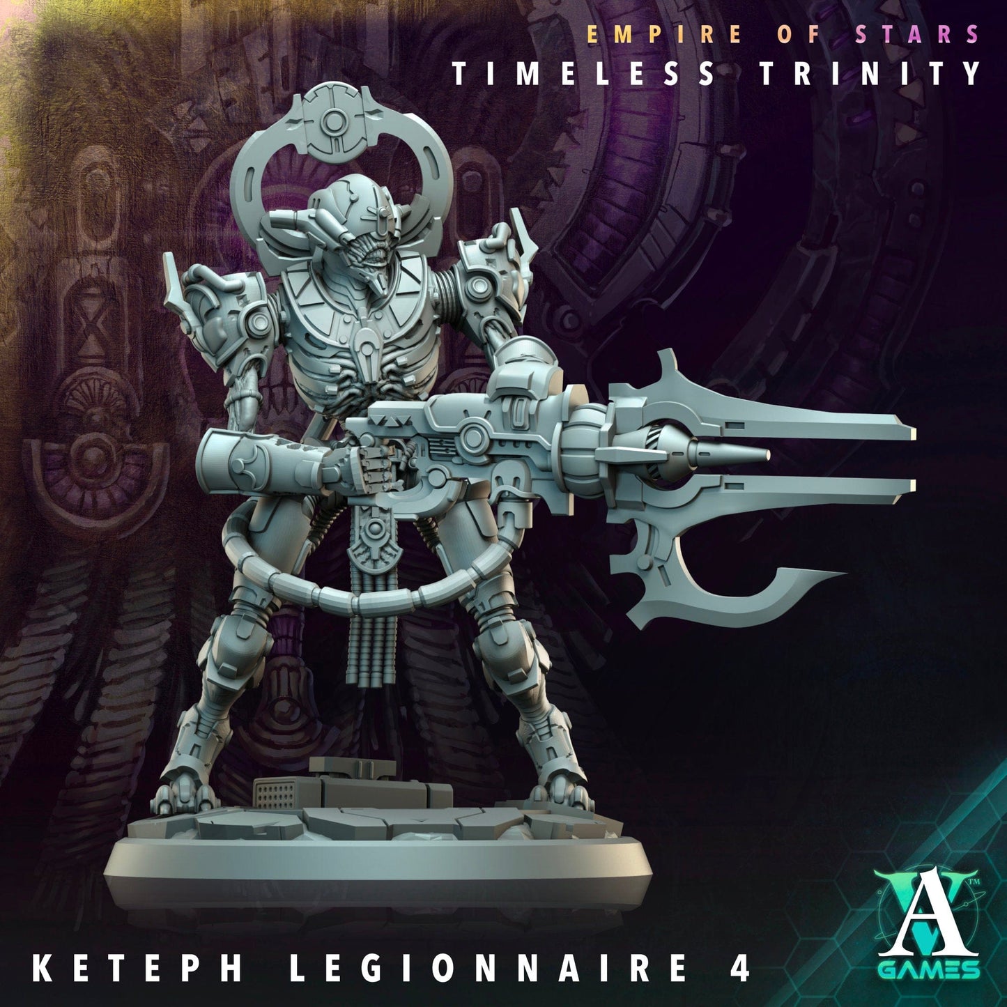 3D Printed Archvillain Games Keteph Vizier Legionnaires Empire of Stars Timeless Trinity 28 32mm D&D - 3D Printing Boss 