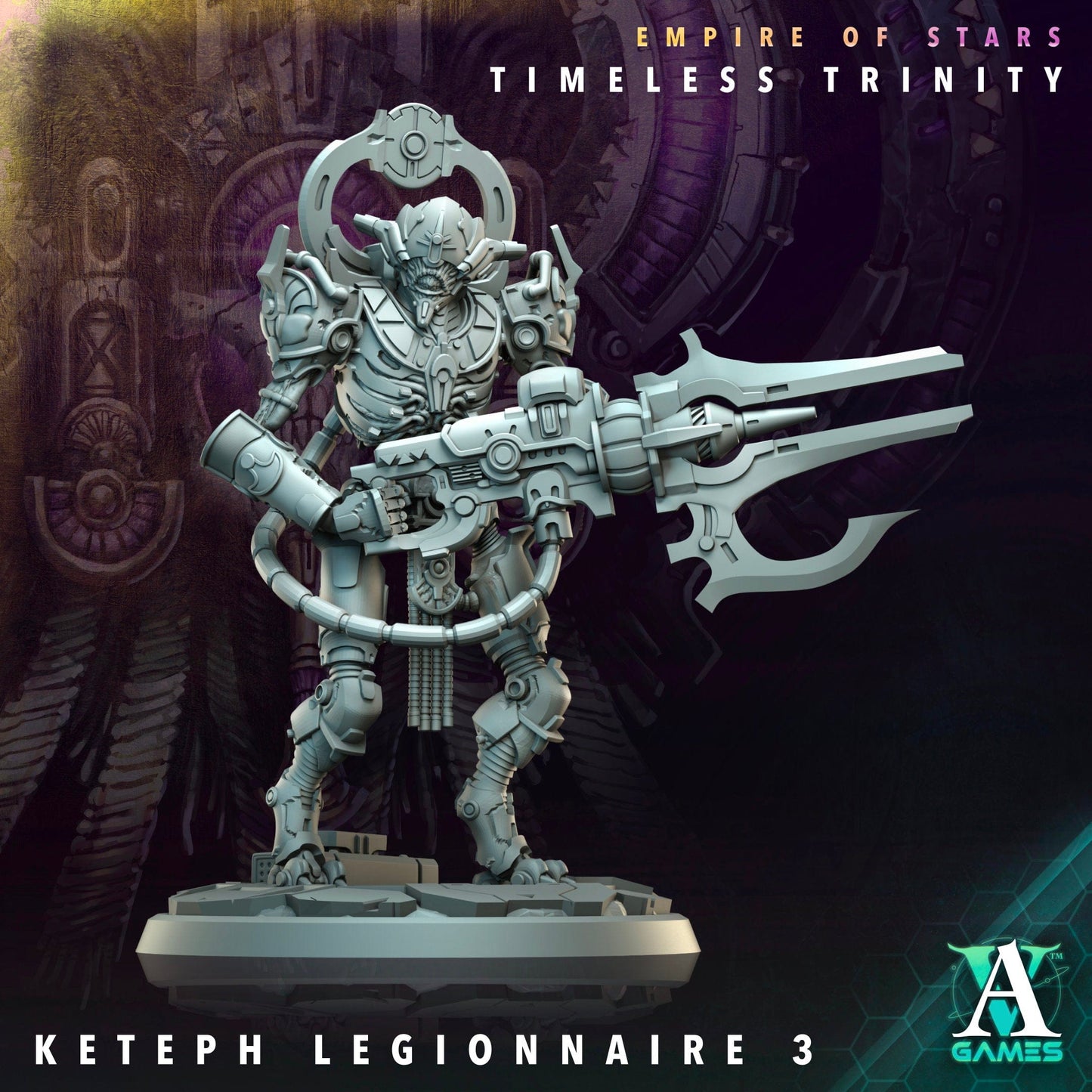 3D Printed Archvillain Games Keteph Vizier Legionnaires Empire of Stars Timeless Trinity 28 32mm D&D - 3D Printing Boss 