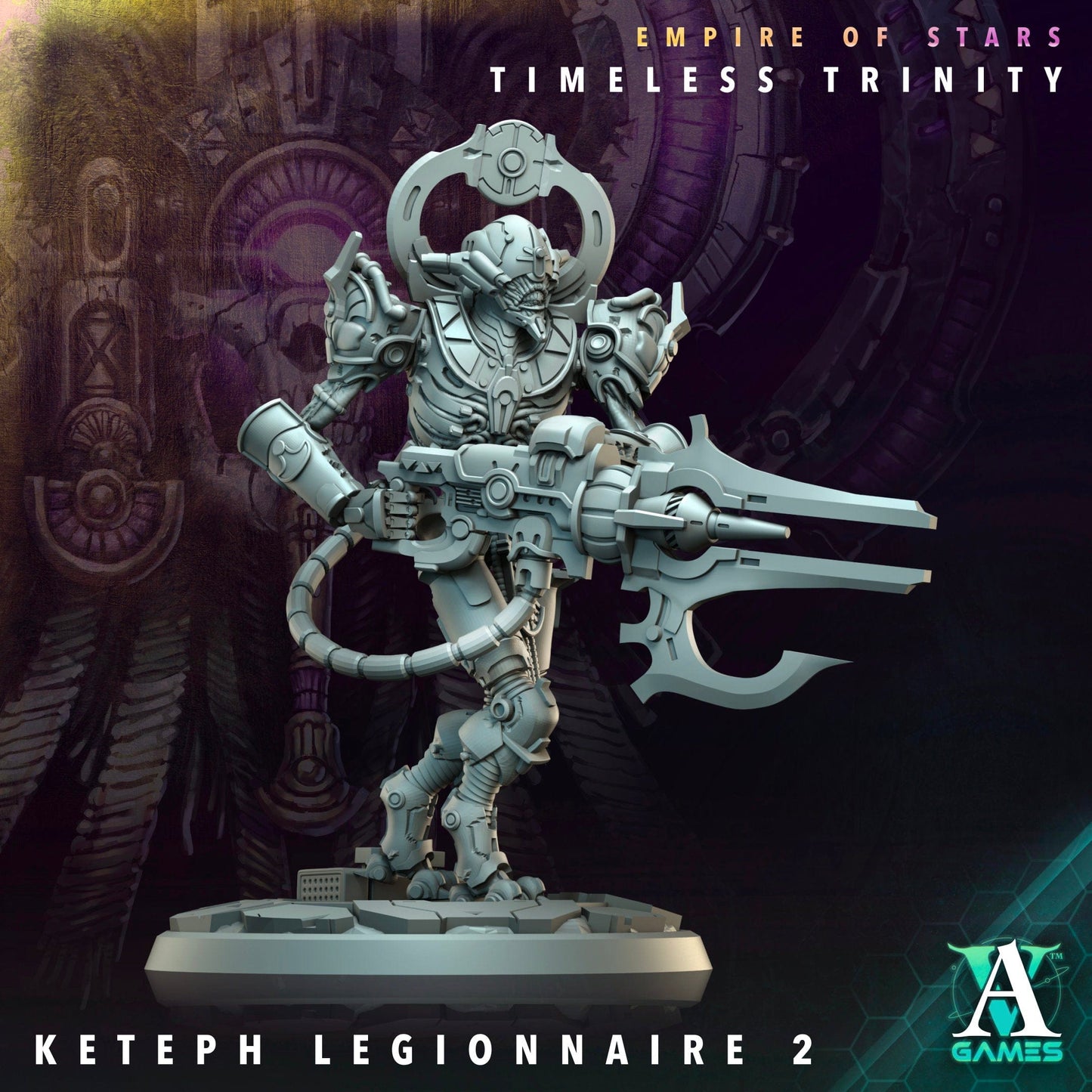 3D Printed Archvillain Games Keteph Vizier Legionnaires Empire of Stars Timeless Trinity 28 32mm D&D - 3D Printing Boss 