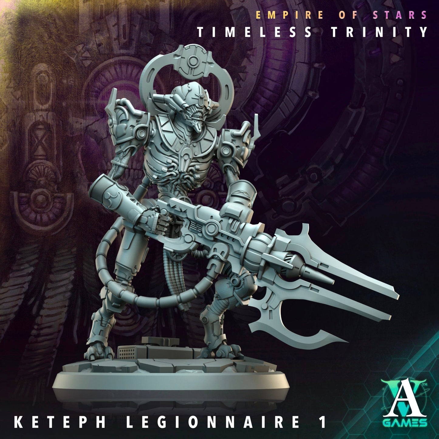 3D Printed Archvillain Games Keteph Vizier Legionnaires Empire of Stars Timeless Trinity 28 32mm D&D - 3D Printing Boss 
