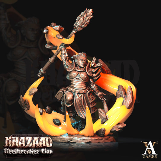 3D Printed Archvillain Games Khazaad Steelbreaker Clan - Geomancers 28mm 32mm D&D - 3D Printing Boss 