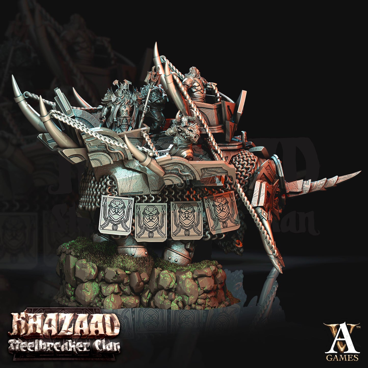 3D Printed Archvillain Games Khazaad - Steelbreaker Clan War Bjargan 28 32mm D&D - 3D Printing Boss 