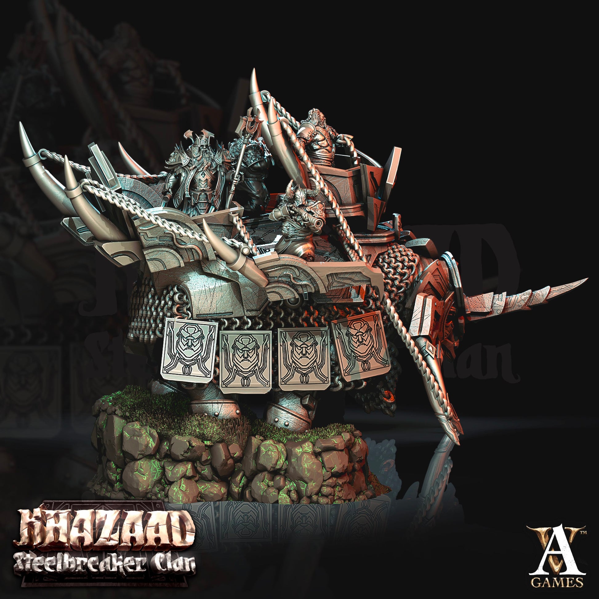 3D Printed Archvillain Games Khazaad - Steelbreaker Clan War Bjargan 28 32mm D&D - 3D Printing Boss 