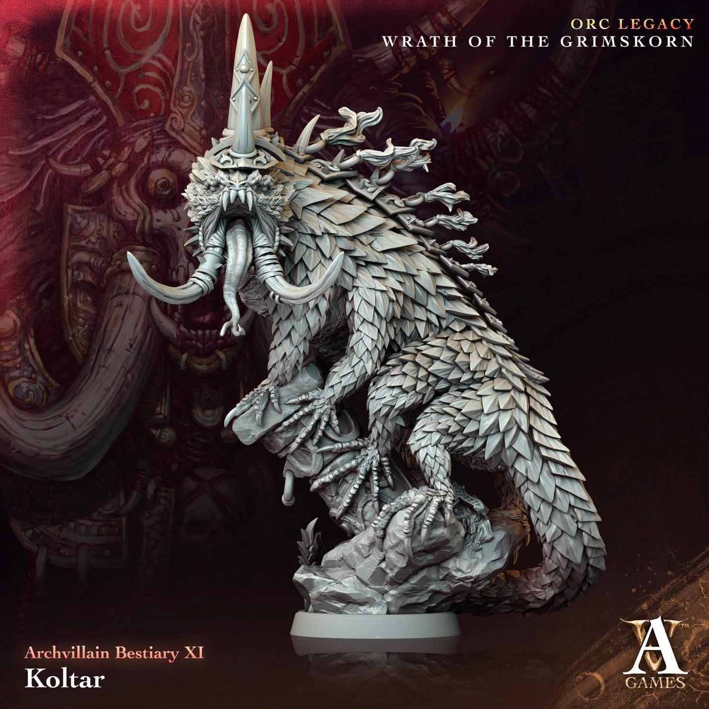 3D Printed Archvillain Games Koltar Archvillain Bestiary Vol XI 28 32mm D&D - 3D Printing Boss 