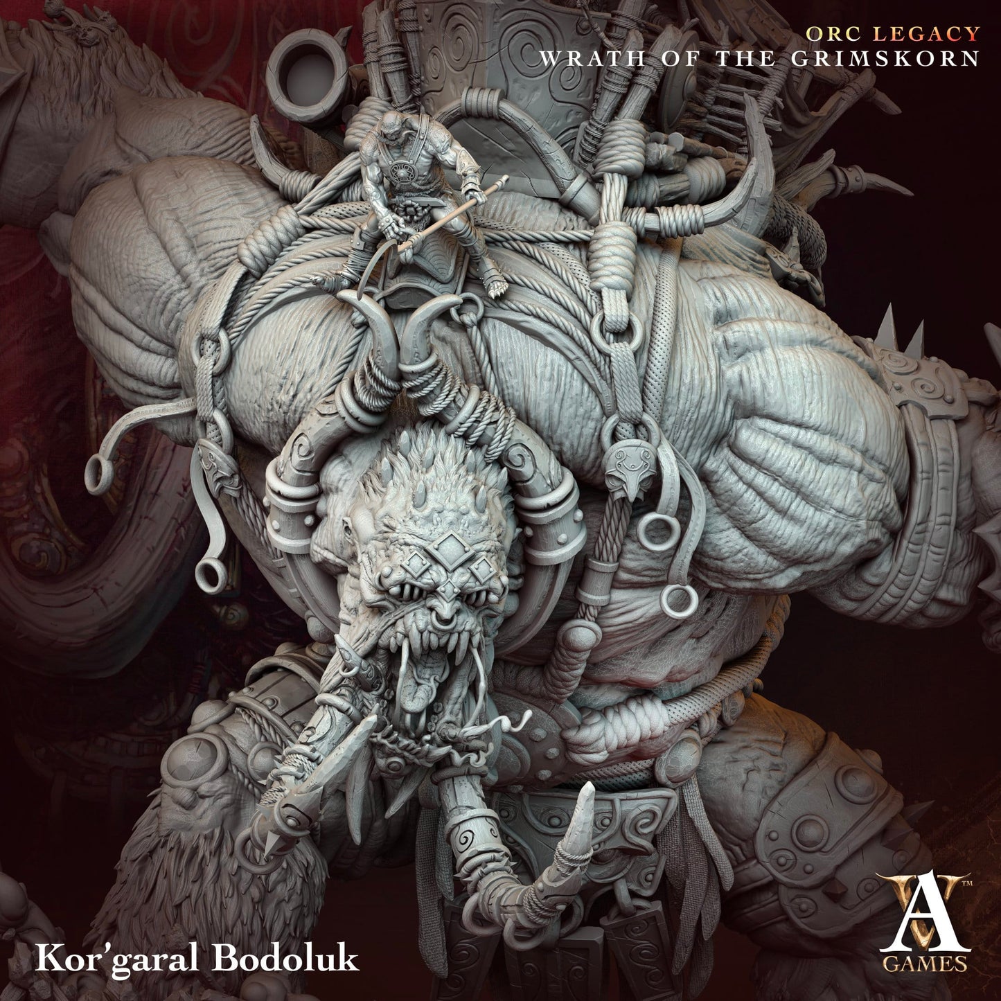 3D Printed Archvillain Games Kor’garal Bodoluk Orc Legacy Wrath of the Grimskorn 28 32mm D&D - 3D Printing Boss 