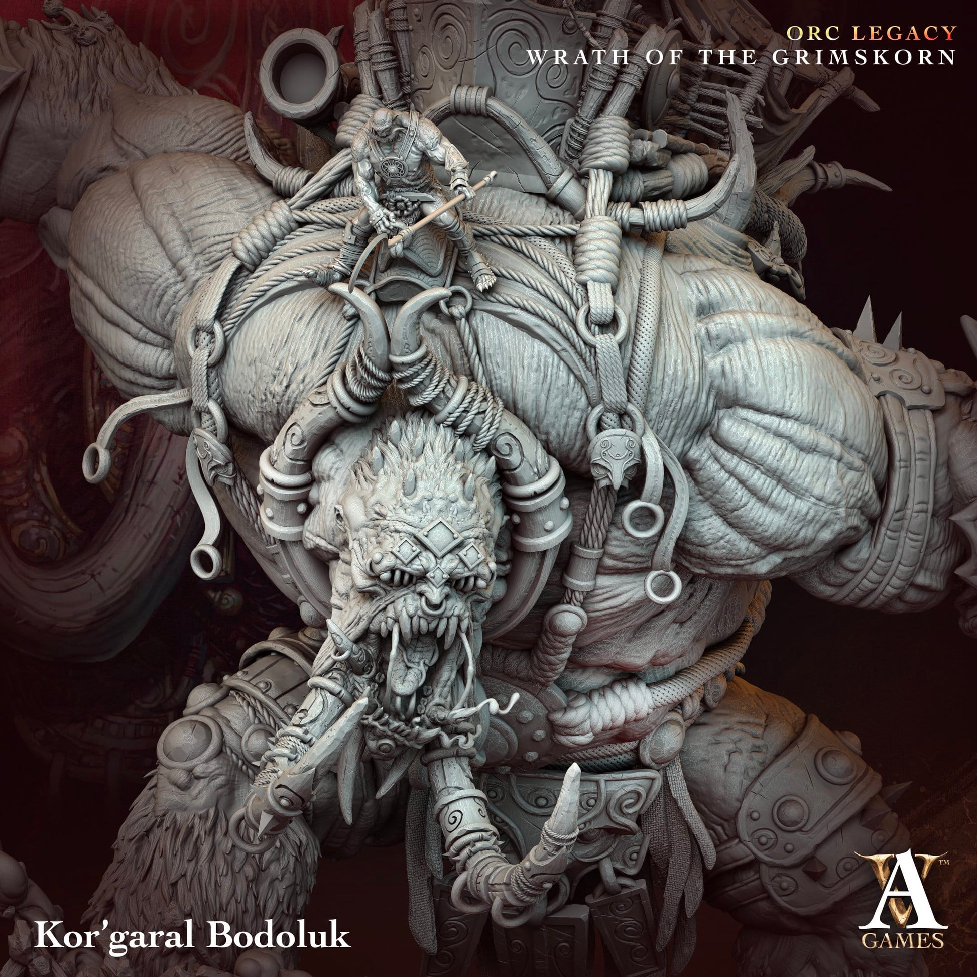 3D Printed Archvillain Games Kor’garal Bodoluk Orc Legacy Wrath of the Grimskorn 28 32mm D&D - 3D Printing Boss 