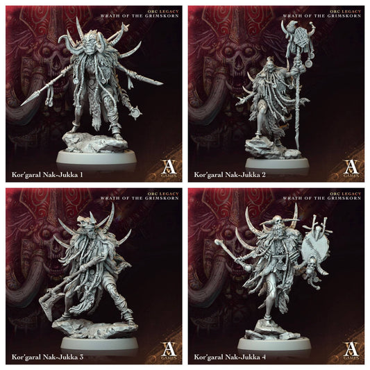 3D Printed Archvillain Games Kor’garal Nak Jukka Orc Legacy Wrath of the Grimskorn 28 32mm D&D - 3D Printing Boss 