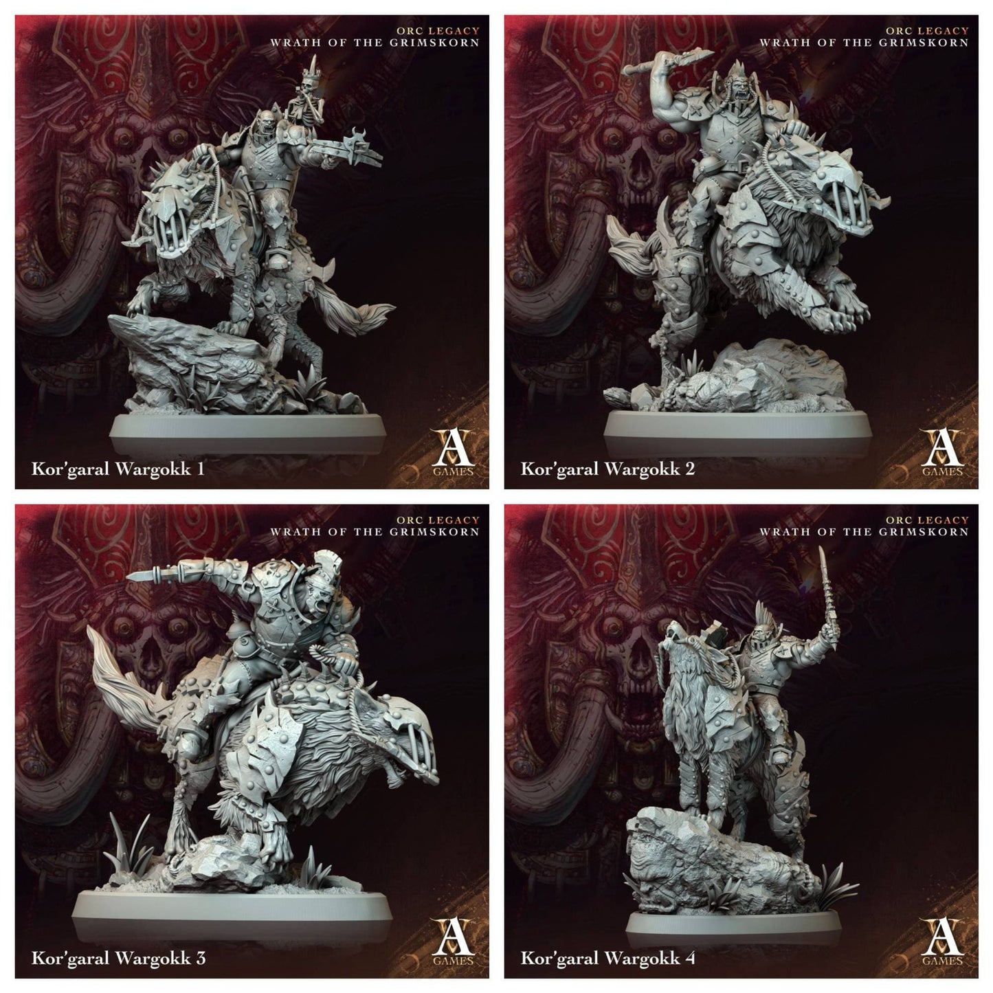 3D Printed Archvillain Games Kor garal Wargokk Orc Legacy Wrath of the Grimskorn 28 32mm D&D - 3D Printing Boss 