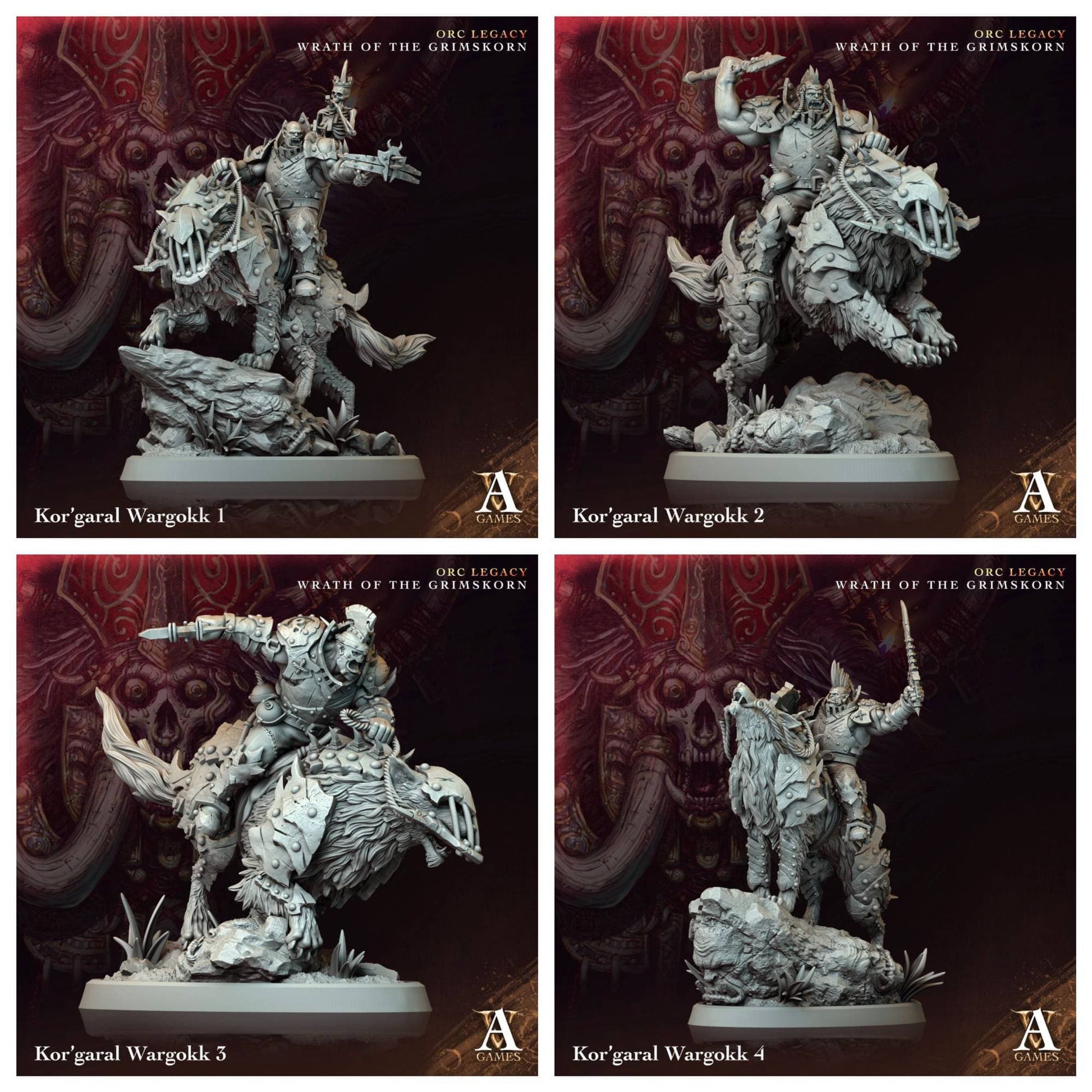 3D Printed Archvillain Games Kor garal Wargokk Orc Legacy Wrath of the Grimskorn 28 32mm D&D - 3D Printing Boss 