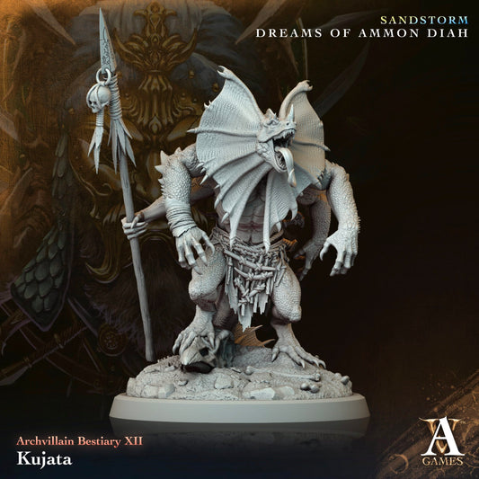 3D Printed Archvillain Games Kujata Archvillain Bestiary Vol XII 28 32mm D&D - 3D Printing Boss 