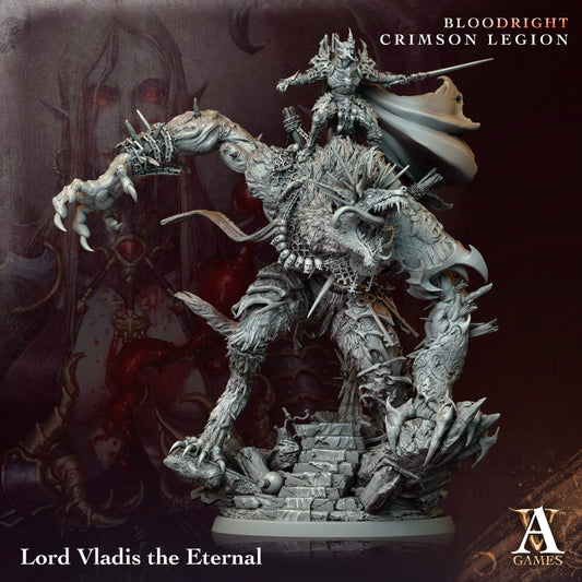 3D Printed Archvillain Games Lord Vladis - The Eternal Bloodright - Crimson Legion 28 32mm D&D - 3D Printing Boss 