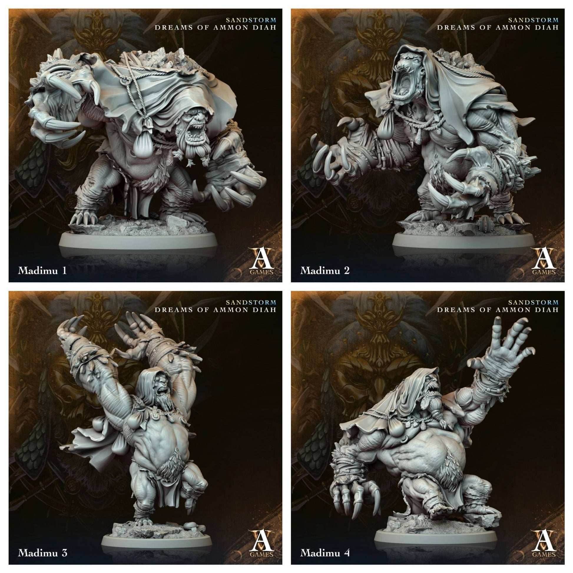 3D Printed Archvillain Games Madimu Sandstorm Dreams of Ammon Diah 28 32mm D&D - 3D Printing Boss 