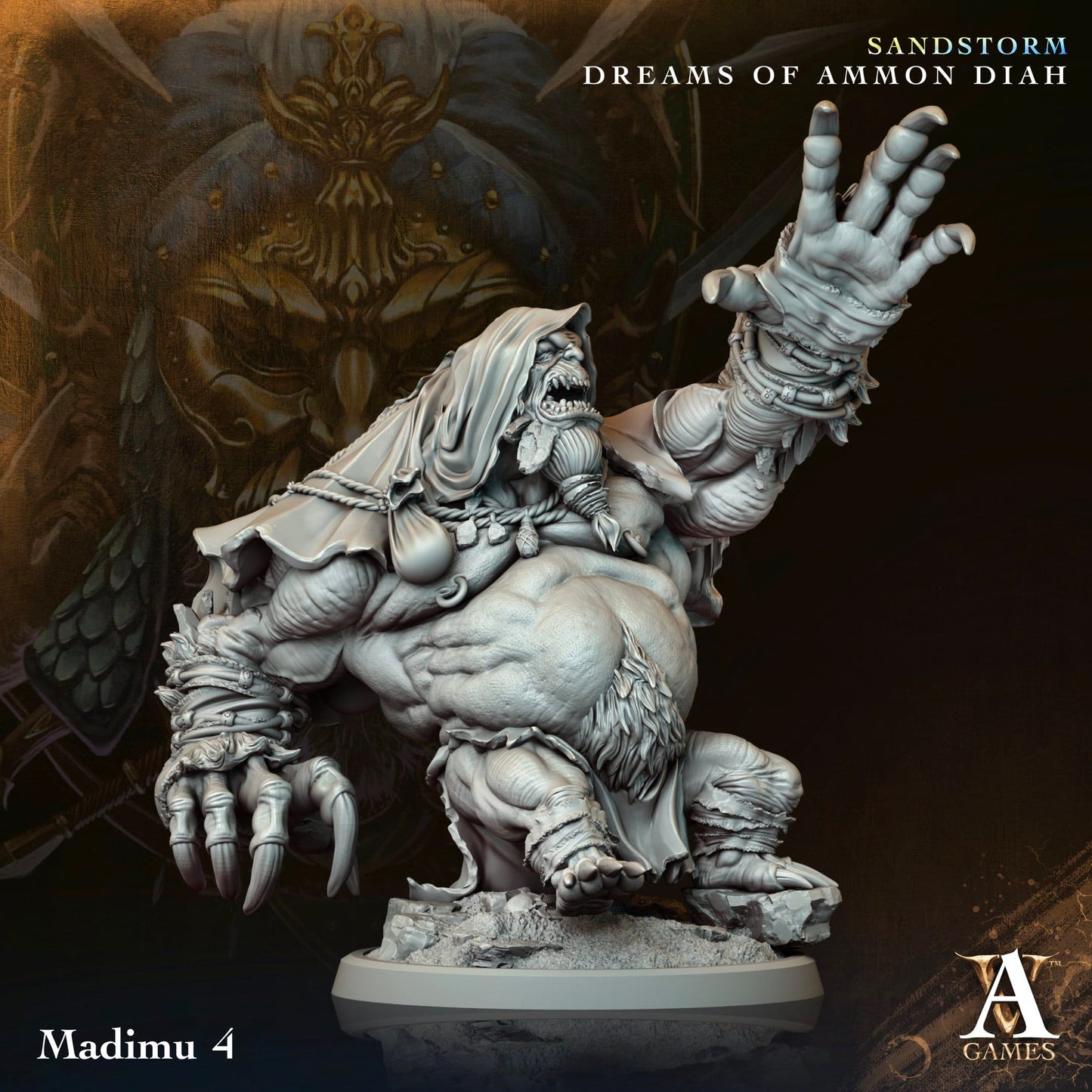 3D Printed Archvillain Games Madimu Sandstorm Dreams of Ammon Diah 28 32mm D&D - 3D Printing Boss 