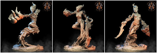 3D Printed Archvillain Games Magma Lords - Ember Maidens 28mm 32mm D&D - 3D Printing Boss 