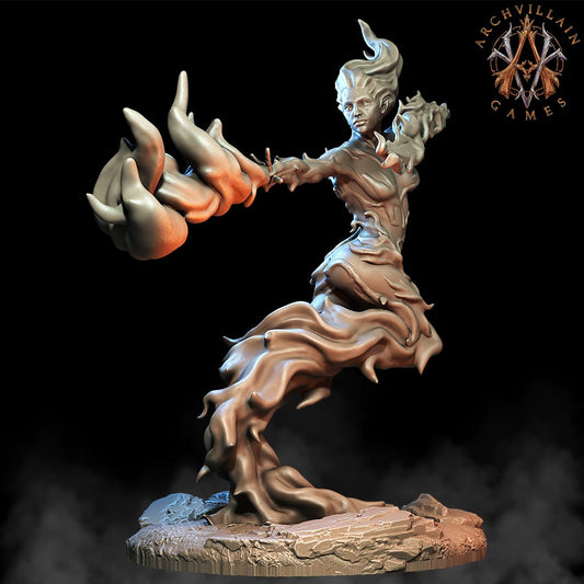 3D Printed Archvillain Games Magma Lords - Ember Maidens 28mm 32mm D&D - 3D Printing Boss 