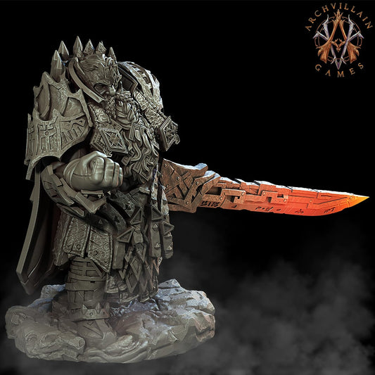 3D Printed Archvillain Games Magma Lords - Fire Giant King 28mm 32mm D&D - 3D Printing Boss 