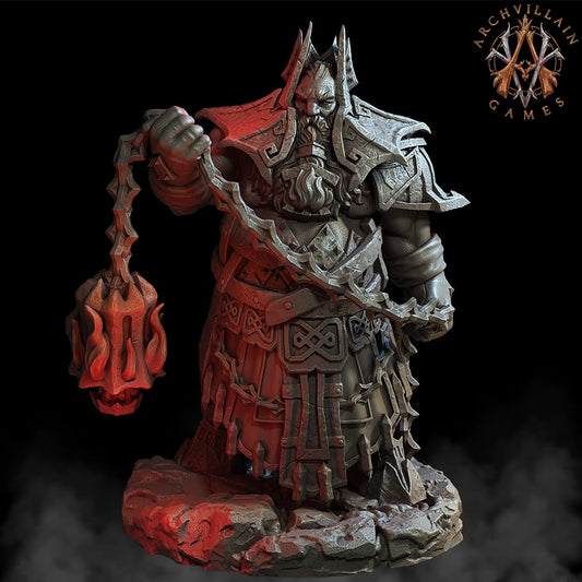 3D Printed Archvillain Games Magma Lords - Fire Giant Priest 28mm 32mm D&D - 3D Printing Boss 
