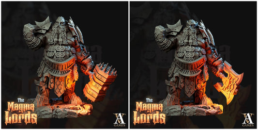 3D Printed Archvillain Games Magma Lords - Fire Giant Skullcrushers 28mm 32mm D&D - 3D Printing Boss 