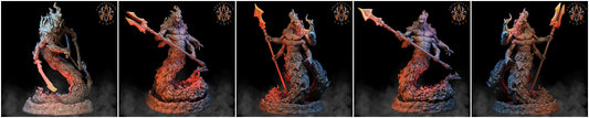 3D Printed Archvillain Games Magma Lords - Salamander Lords 28mm 32mm D&D - 3D Printing Boss 