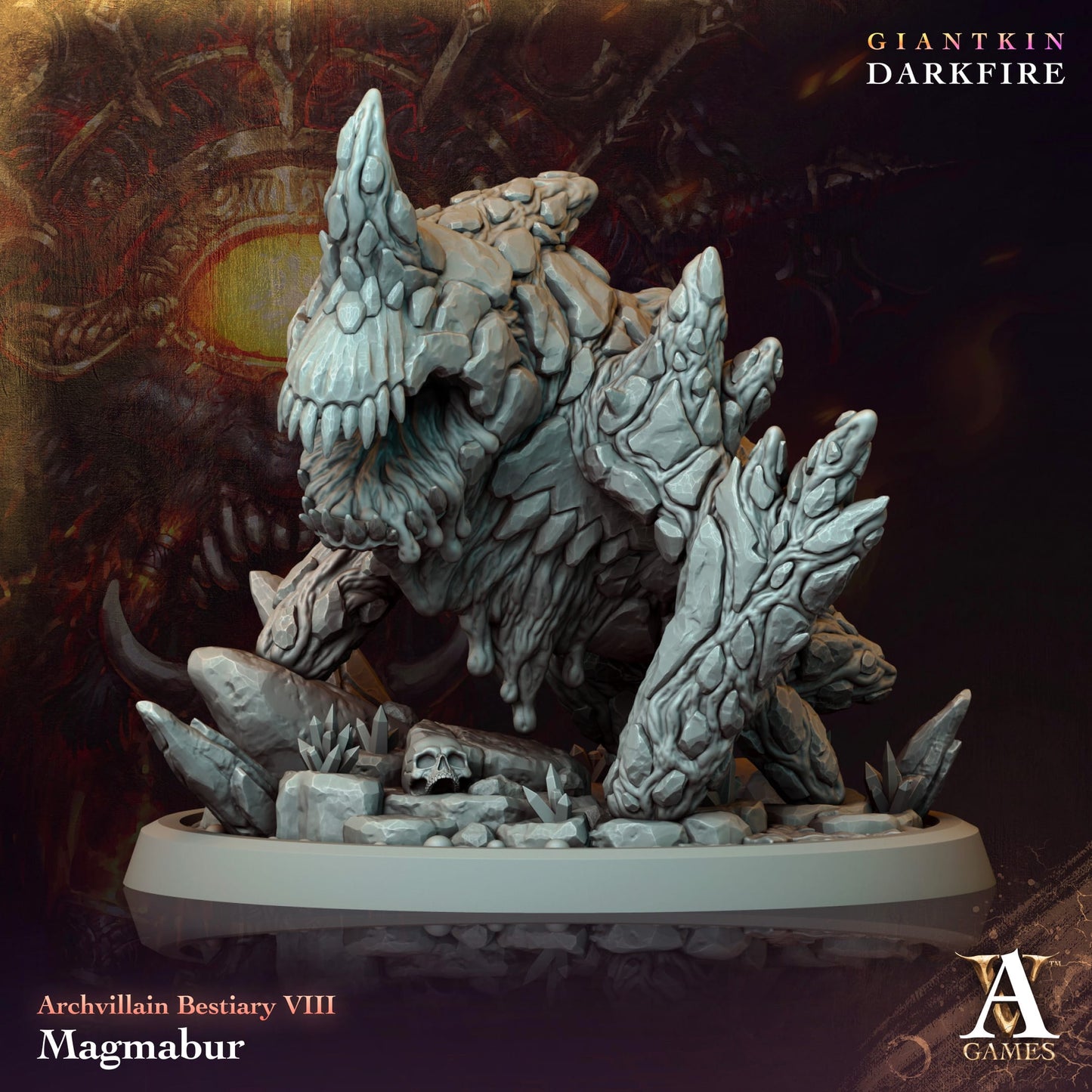 3D Printed Archvillain Games Magmabur Archvillain Bestiary Vol. VIII 28 32mm D&D - 3D Printing Boss 
