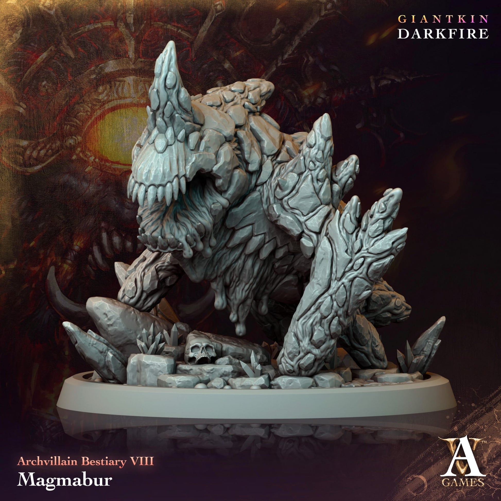 3D Printed Archvillain Games Magmabur Archvillain Bestiary Vol. VIII 28 32mm D&D - 3D Printing Boss 