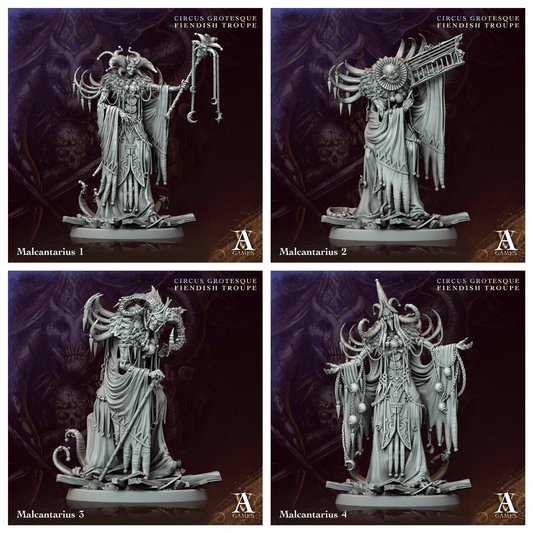 3D Printed Archvillain Games Malcantarius Circus Grotesque Fiendish Troupe 28 32mm D&D - 3D Printing Boss 