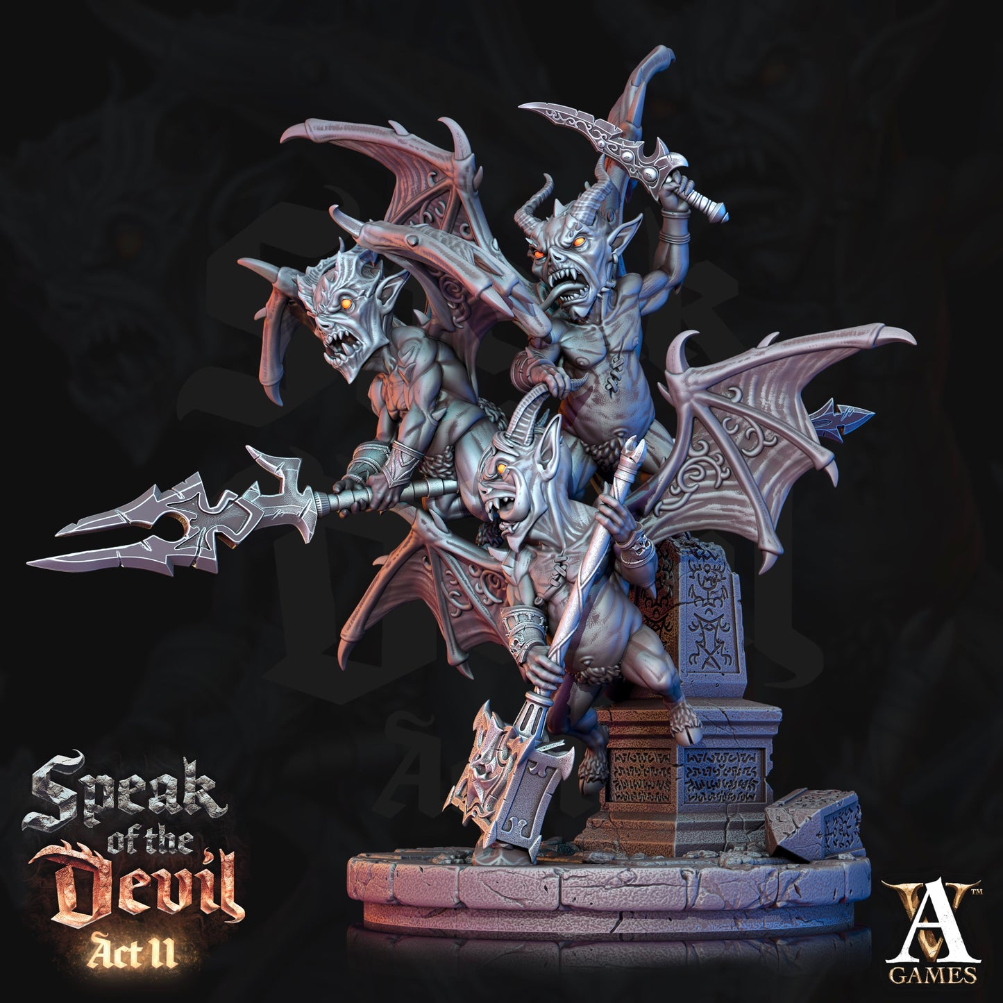 3D Printed Archvillain Games Malignants Speak of the Devil Act II 28 32mm D&D - 3D Printing Boss 