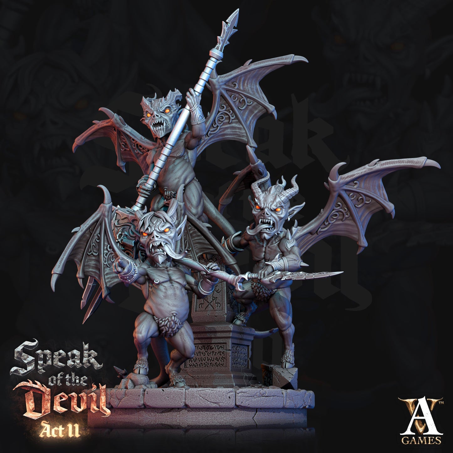 3D Printed Archvillain Games Malignants Speak of the Devil Act II 28 32mm D&D - 3D Printing Boss 