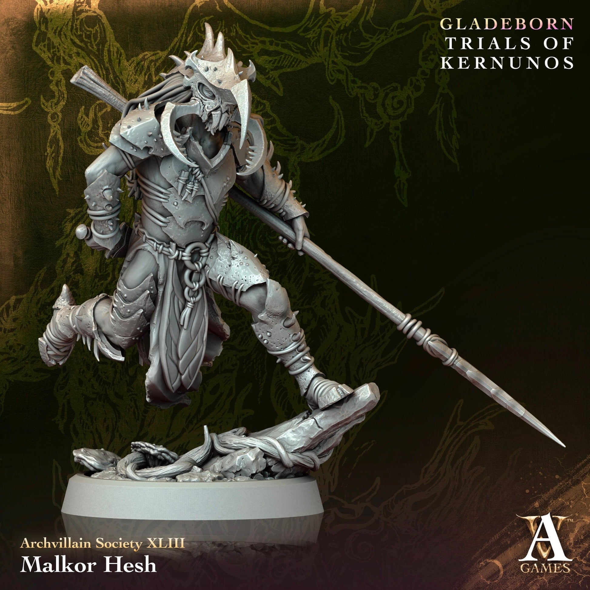 3D Printed Archvillain Games Malkor Hesh Society Vol. XLIII 28 32mm D&D - 3D Printing Boss 