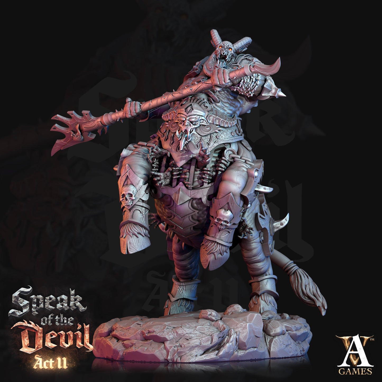 3D Printed Archvillain Games Maltrixian Devil Speak of the Devil Act II 28 32mm D&D - 3D Printing Boss 