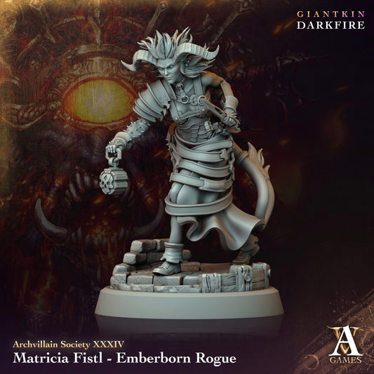 3D Printed Archvillain Games Matricia Fistl Emberborn Rogue Archvillain Society Vol. XXXIV 28 32mm D&D - 3D Printing Boss 