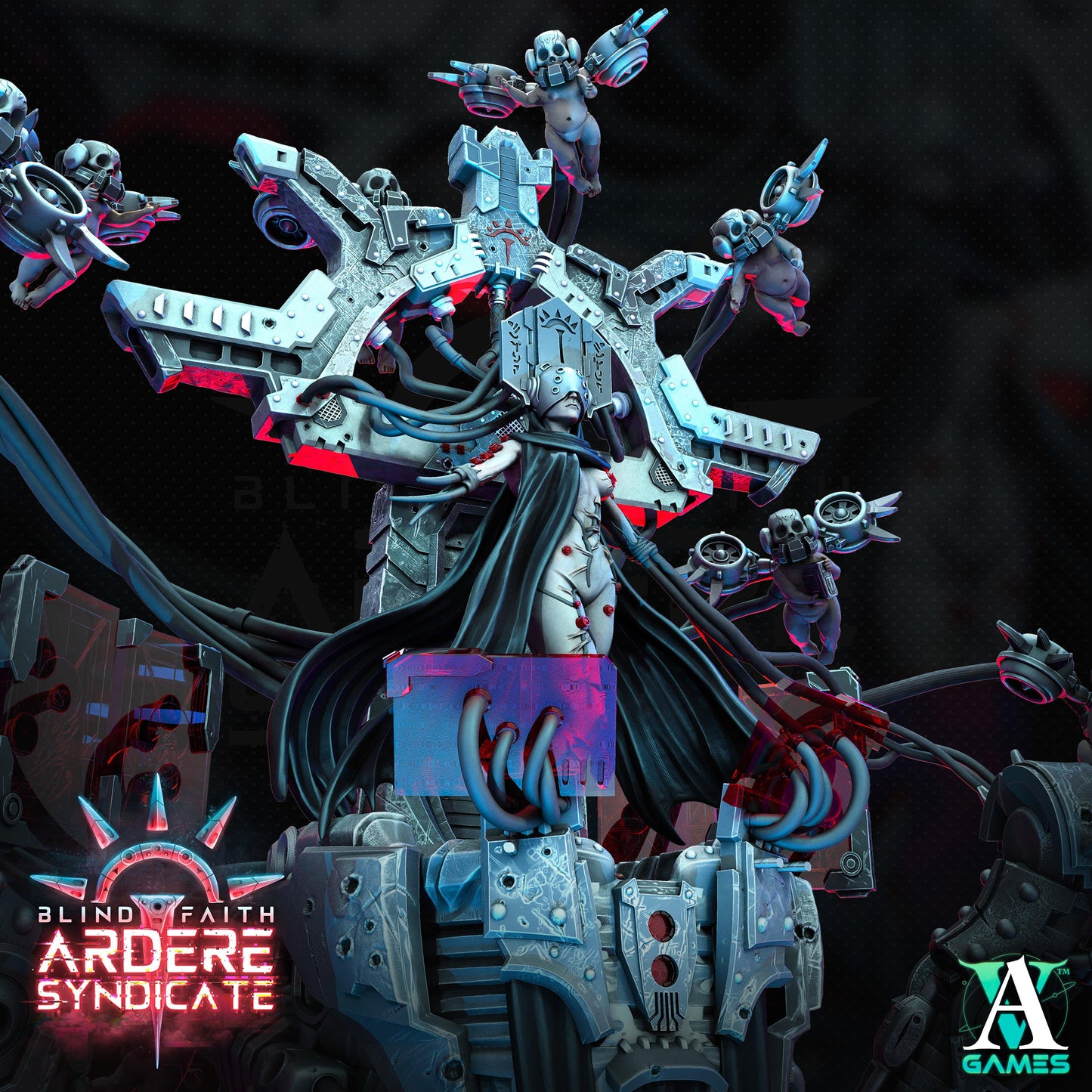 3D Printed Archvillain Games Matrise - Prophet of Ardere Blind Faith - Ardere Syndicate 28 32mm D&D - 3D Printing Boss 