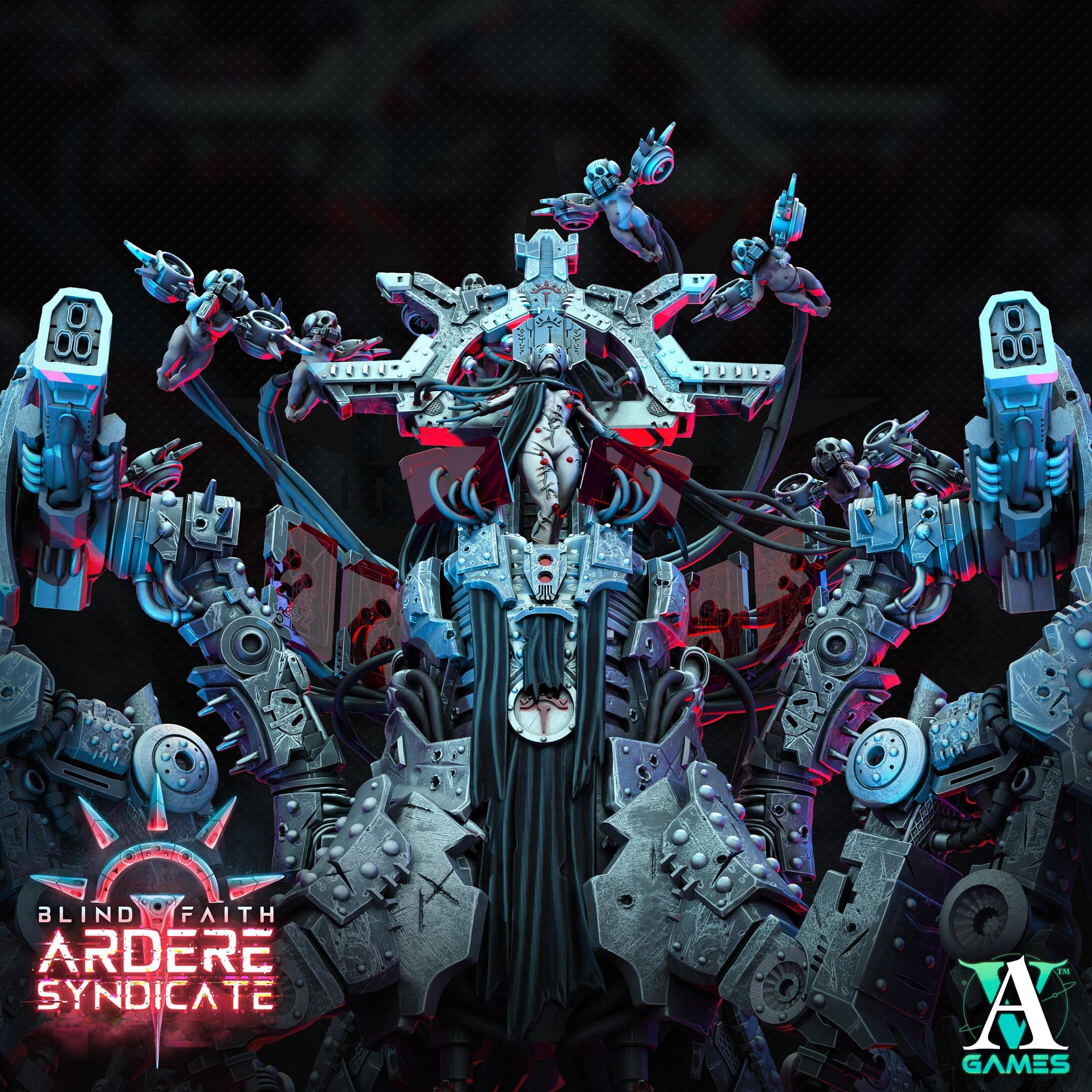3D Printed Archvillain Games Matrise - Prophet of Ardere Blind Faith - Ardere Syndicate 28 32mm D&D - 3D Printing Boss 