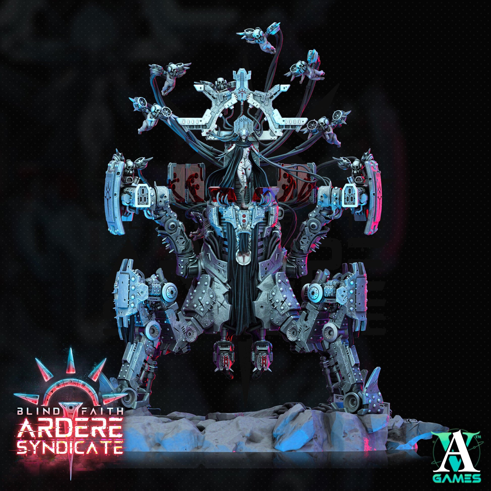 3D Printed Archvillain Games Matrise - Prophet of Ardere Blind Faith - Ardere Syndicate 28 32mm D&D - 3D Printing Boss 