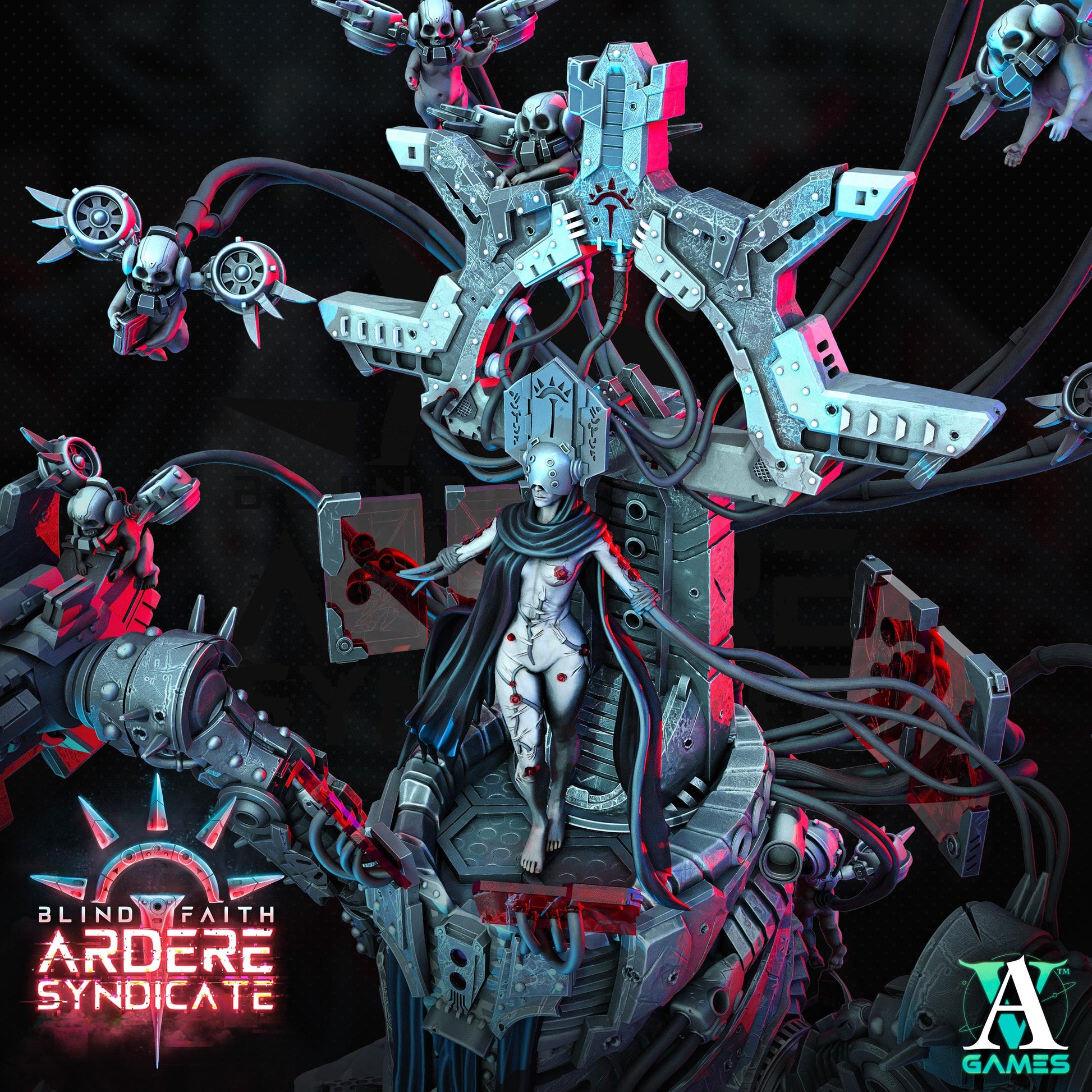 3D Printed Archvillain Games Matrise - Prophet of Ardere Blind Faith - Ardere Syndicate 28 32mm D&D - 3D Printing Boss 