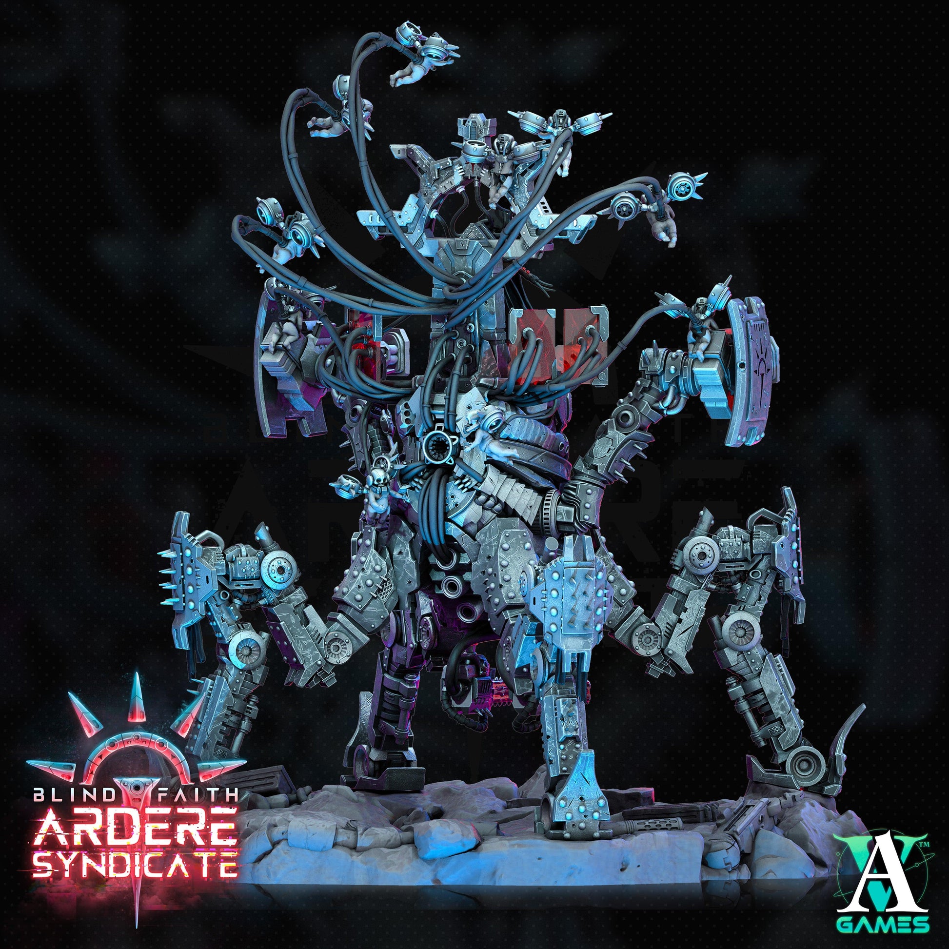 3D Printed Archvillain Games Matrise - Prophet of Ardere Blind Faith - Ardere Syndicate 28 32mm D&D - 3D Printing Boss 