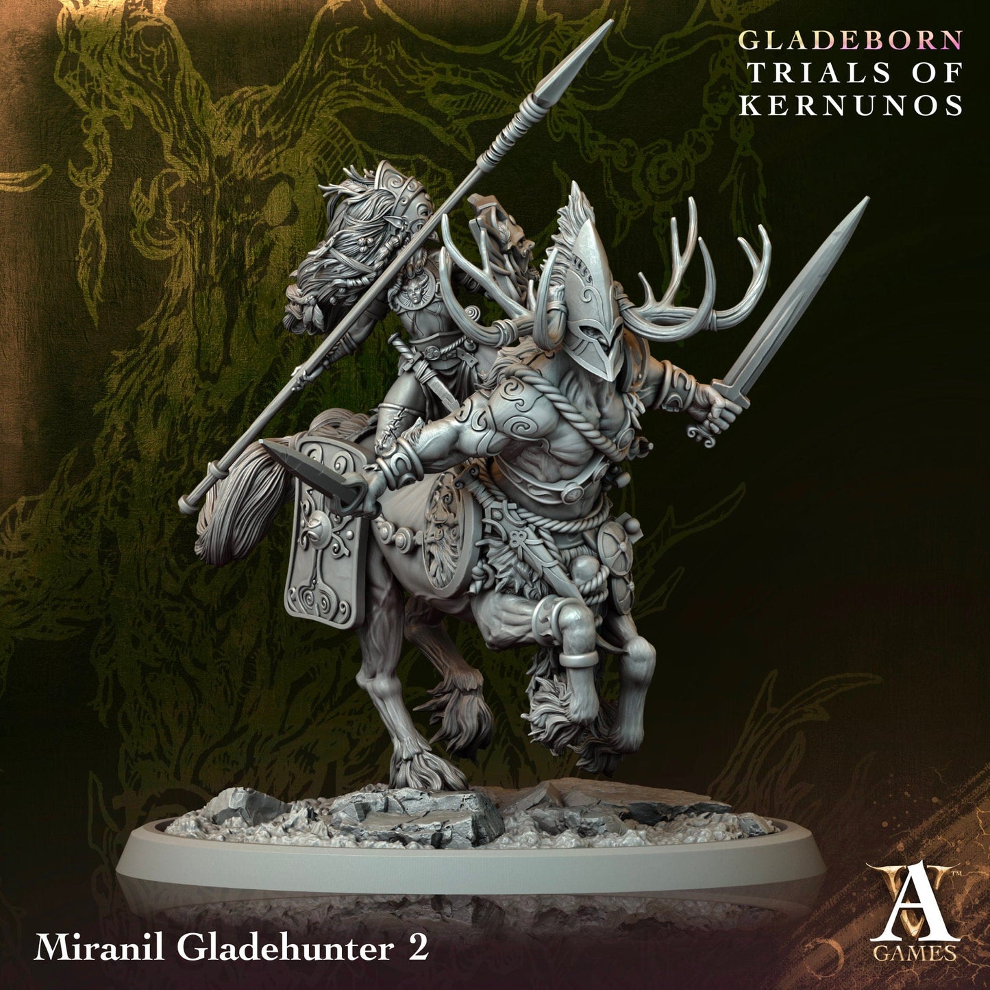 3D Printed Archvillain Games Miranil Gladehunter Gladeborn - Trials of Kernunos 28 32mm D&D - 3D Printing Boss 