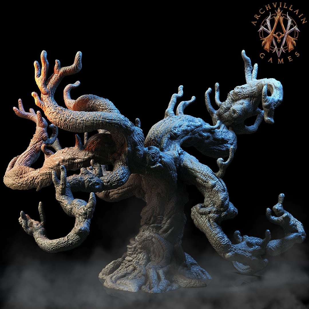 3D Printed Archvillain Games Moonbiten - Huge Tree 28mm 32mm D&D - 3D Printing Boss 