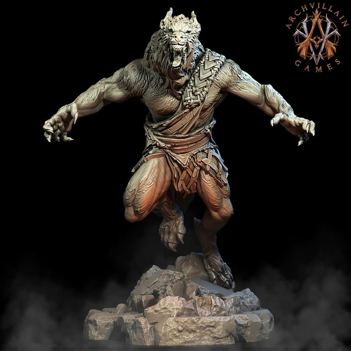 3D Printed Archvillain Games Moonbiten - Werewolves 28mm 32mm D&D - 3D Printing Boss 