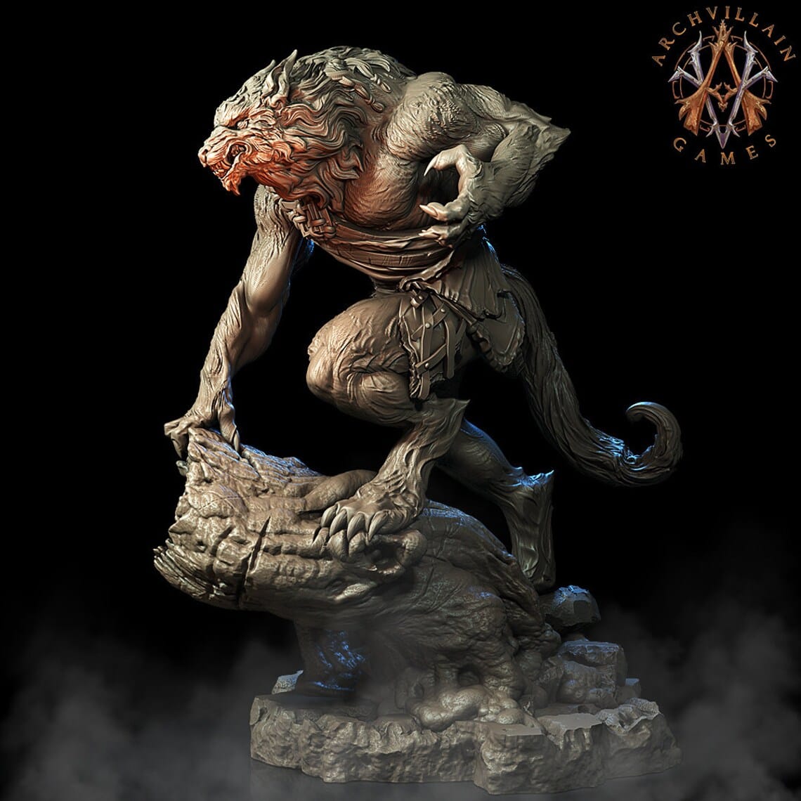 3D Printed Archvillain Games Moonbiten - Werewolves 28mm 32mm D&D - 3D Printing Boss 
