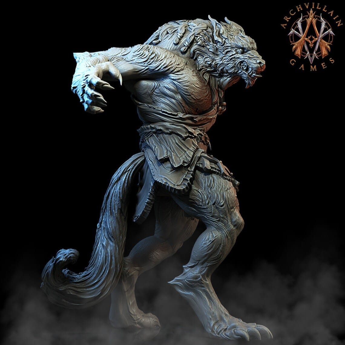 3D Printed Archvillain Games Moonbiten - Werewolves 28mm 32mm D&D - 3D Printing Boss 