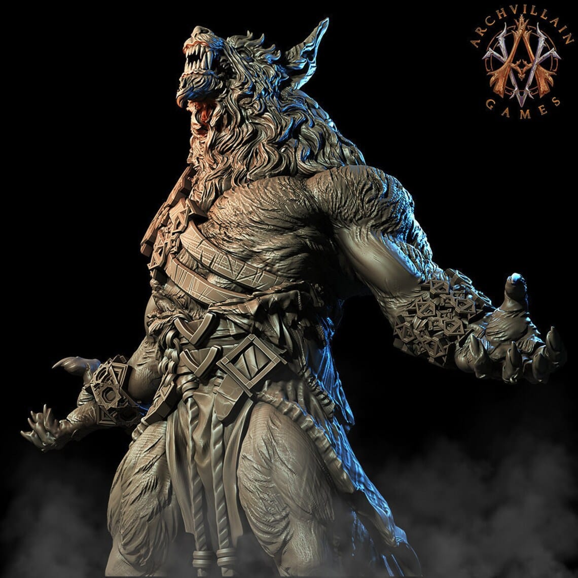 3D Printed Archvillain Games Moonbiten - Werewolves 28mm 32mm D&D - 3D Printing Boss 