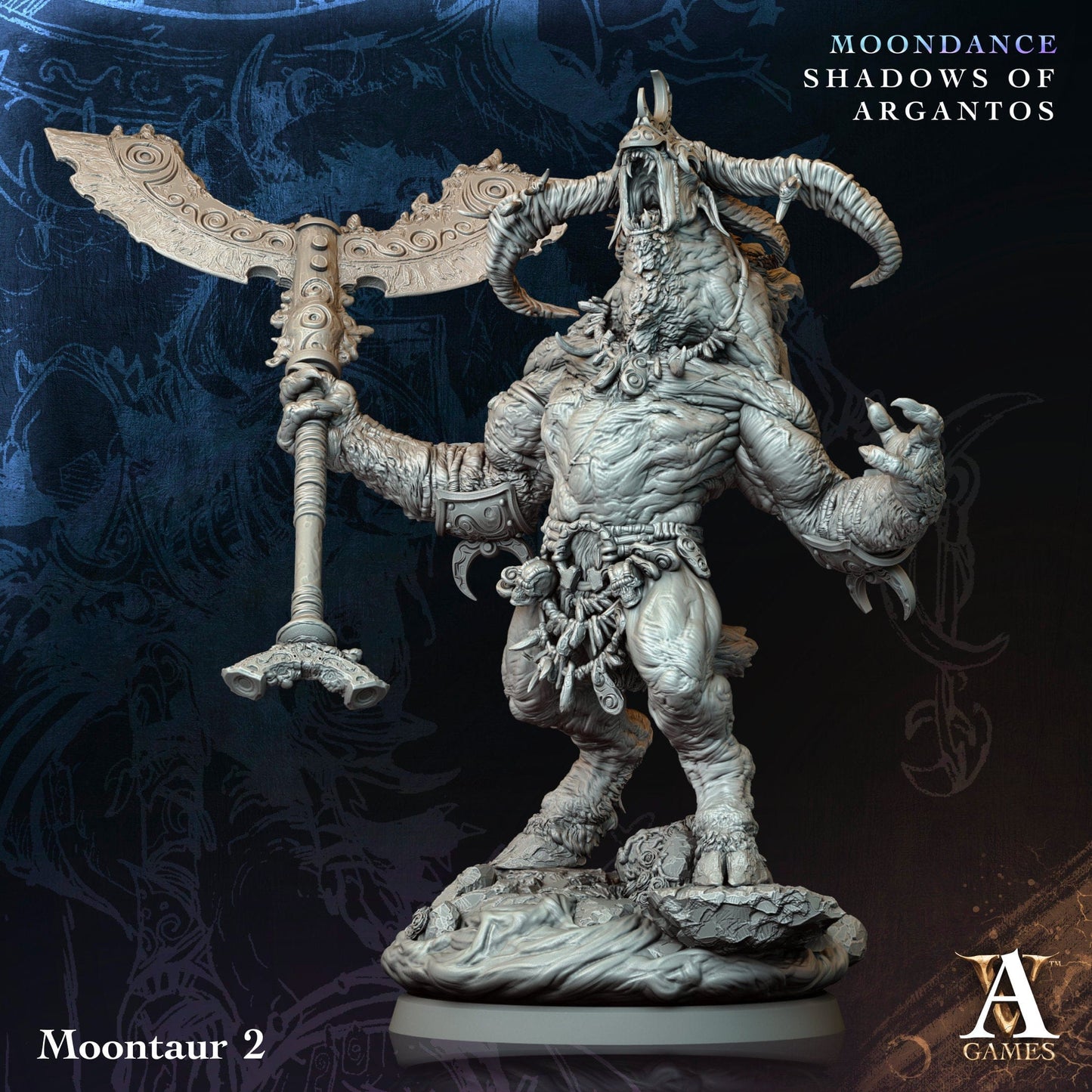 3D Printed Archvillain Games Moontaur Moondance - Shadows of Argantos 28 32mm D&D - 3D Printing Boss 