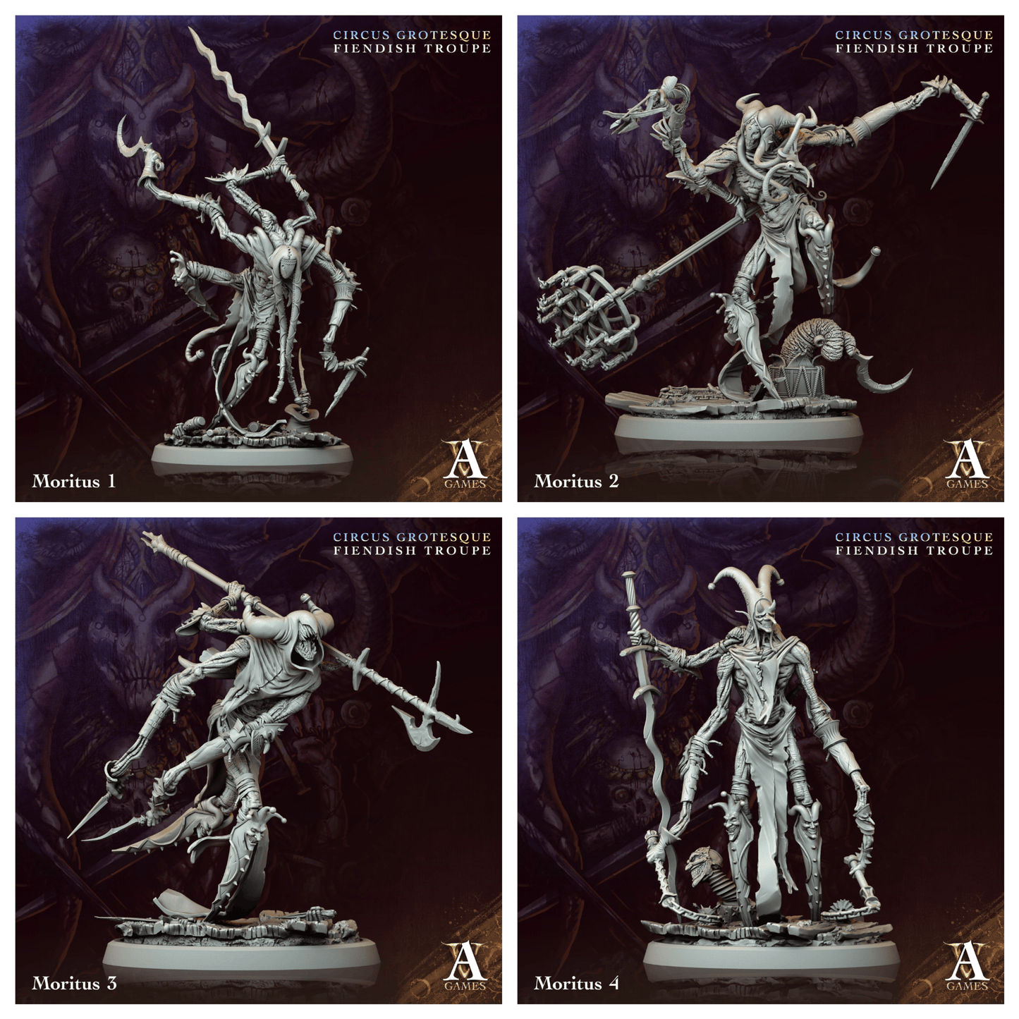 3D Printed Archvillain Games Moritus Circus Grotesque Fiendish Troupe 28 32mm D&D - 3D Printing Boss 