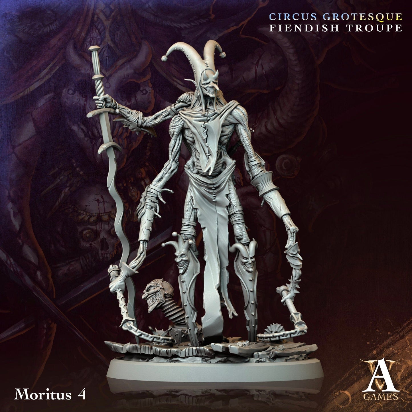 3D Printed Archvillain Games Moritus Circus Grotesque Fiendish Troupe 28 32mm D&D - 3D Printing Boss 