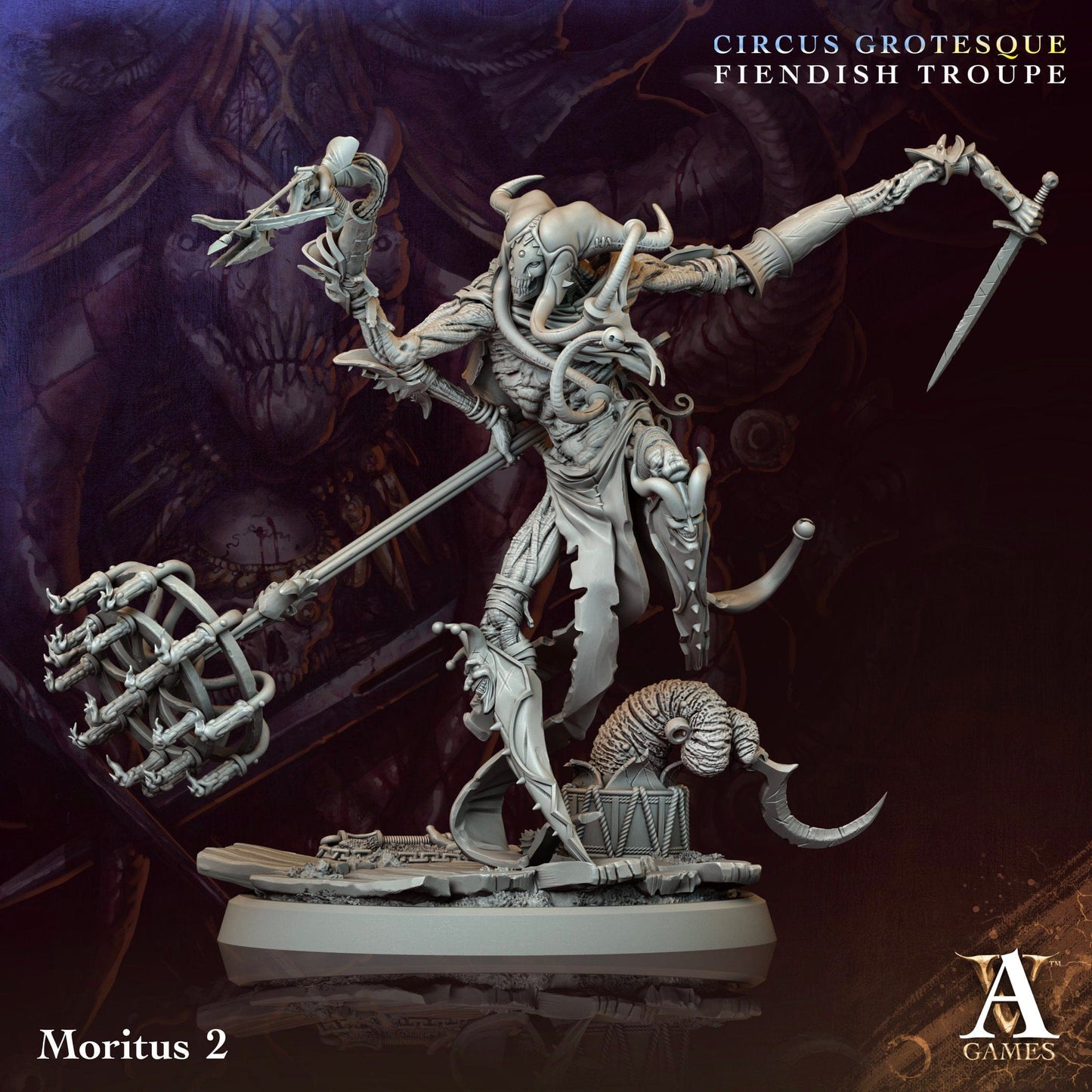 3D Printed Archvillain Games Moritus Circus Grotesque Fiendish Troupe 28 32mm D&D - 3D Printing Boss 