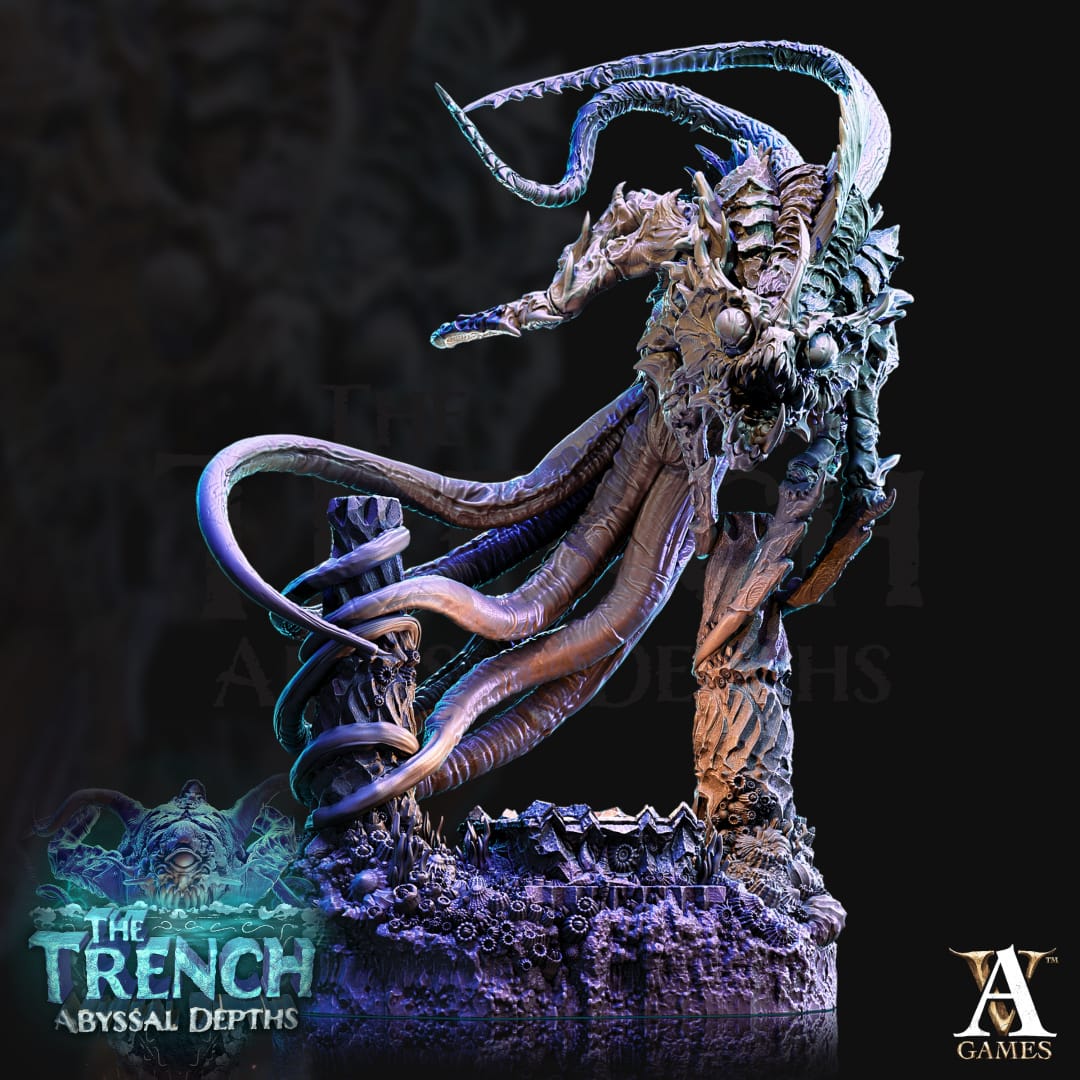 3D Printed Archvillain Games Morklos The Trench Abyssal Depths 28 32mm D&D - 3D Printing Boss 